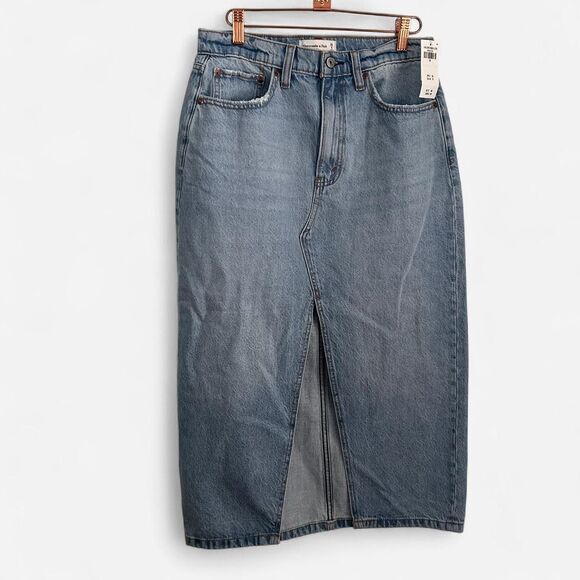 American Eagle High Rise Denim Midi Skirt | Y2K Grunge / 90s Revival | 28 NWT - Picture 3 of 7